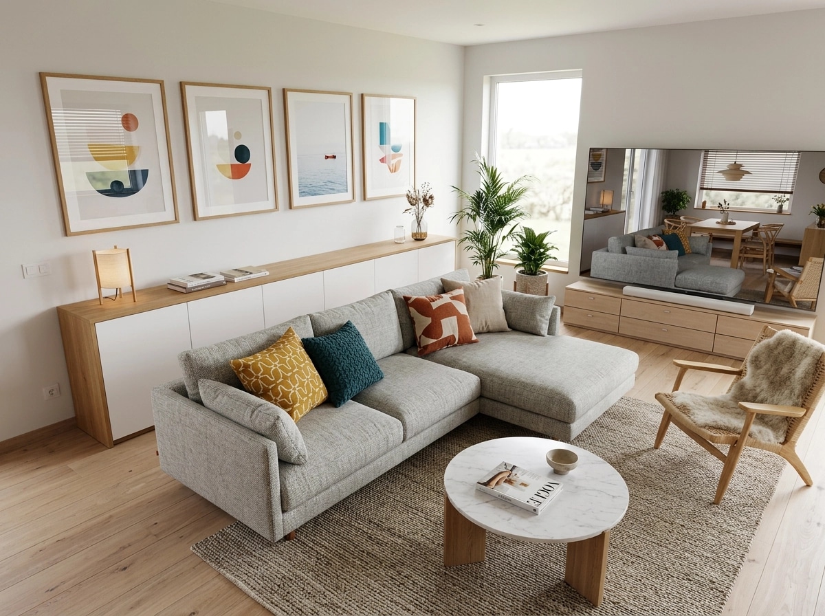 Scandinavian Living Room design — interior photo by GenRoom AI