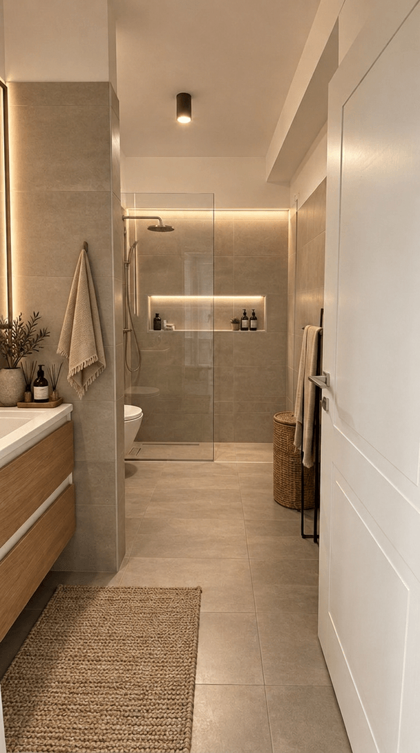 Contemporary Bathroom design — interior photo by GenRoom AI