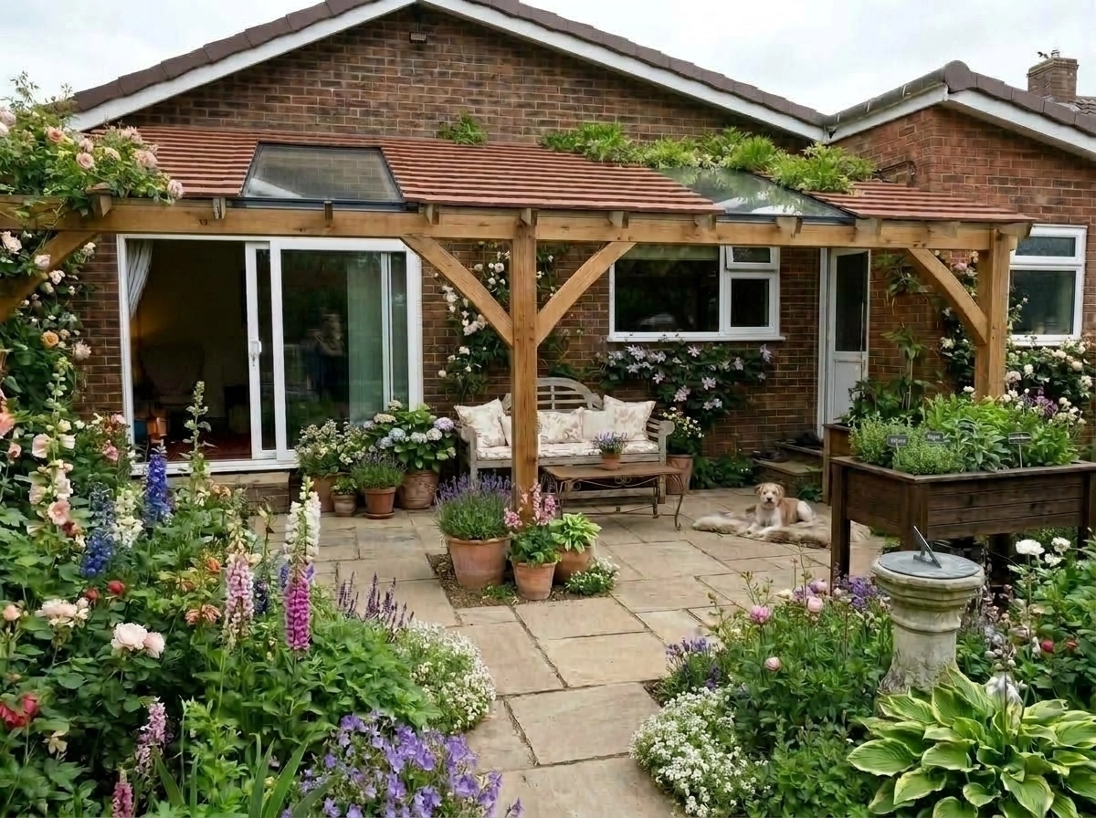 English Cottage Garden Yard design — yard photo by GenRoom AI