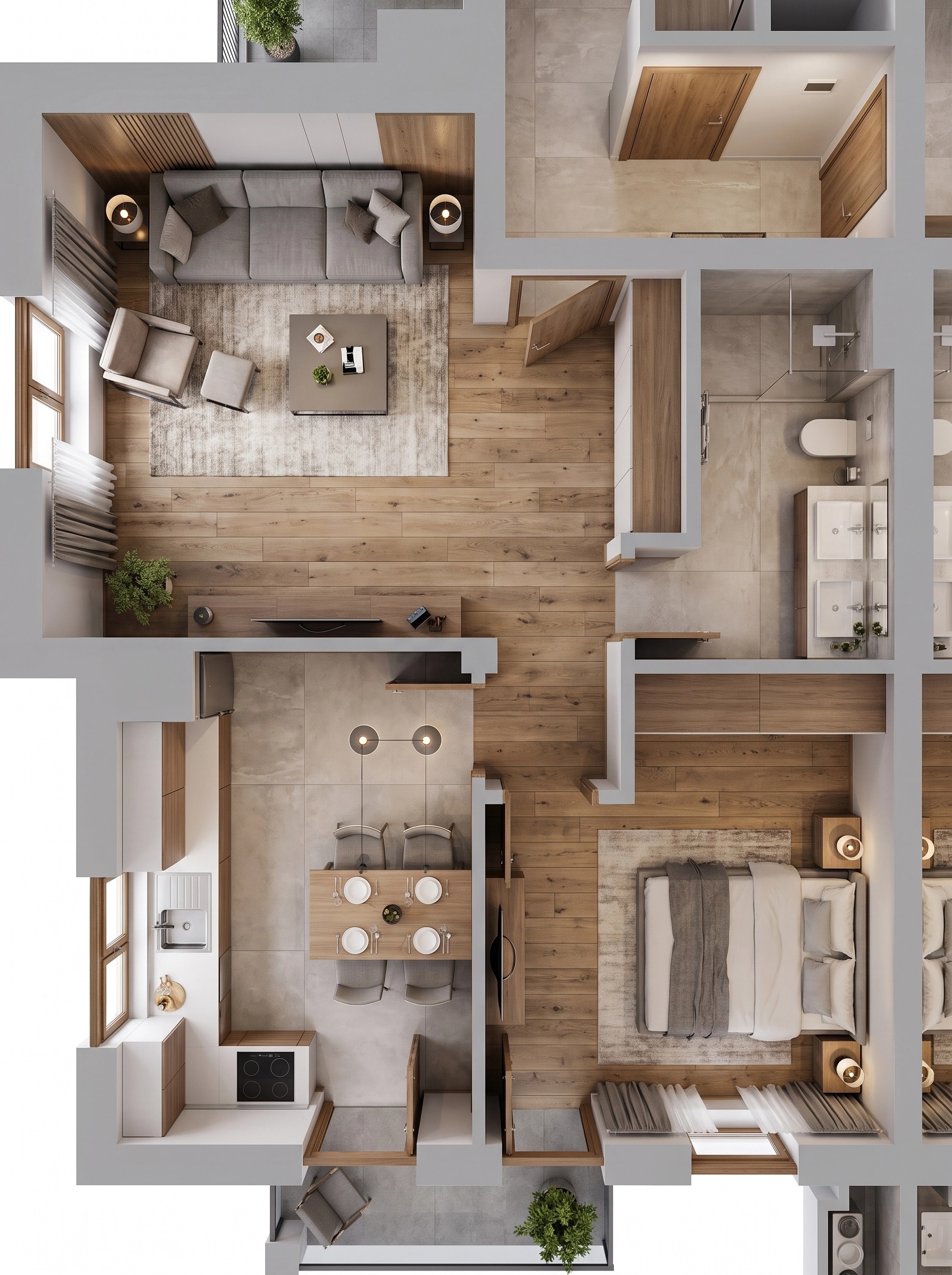 Interior design in Contemporary style — Living Room by GenRoom AI