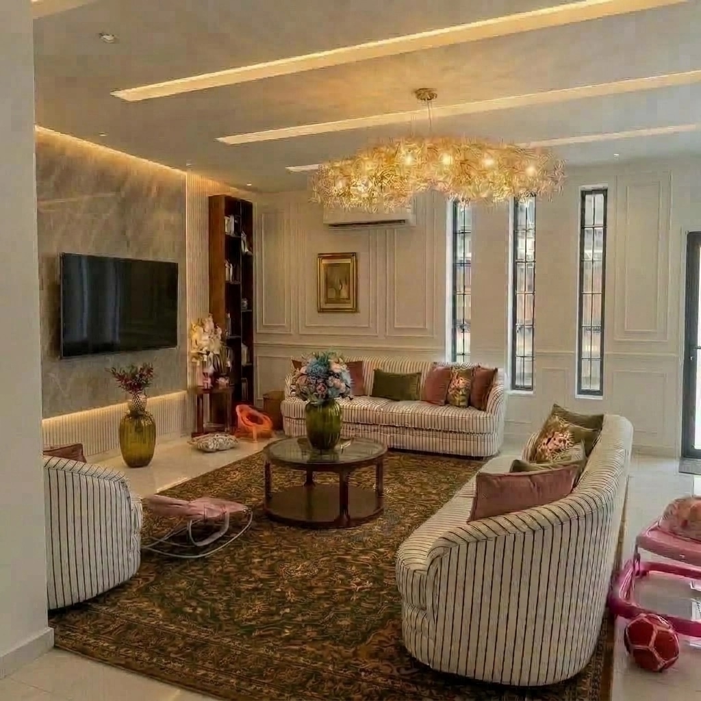 Interior design in Neoclassic style — Living Room by GenRoom AI