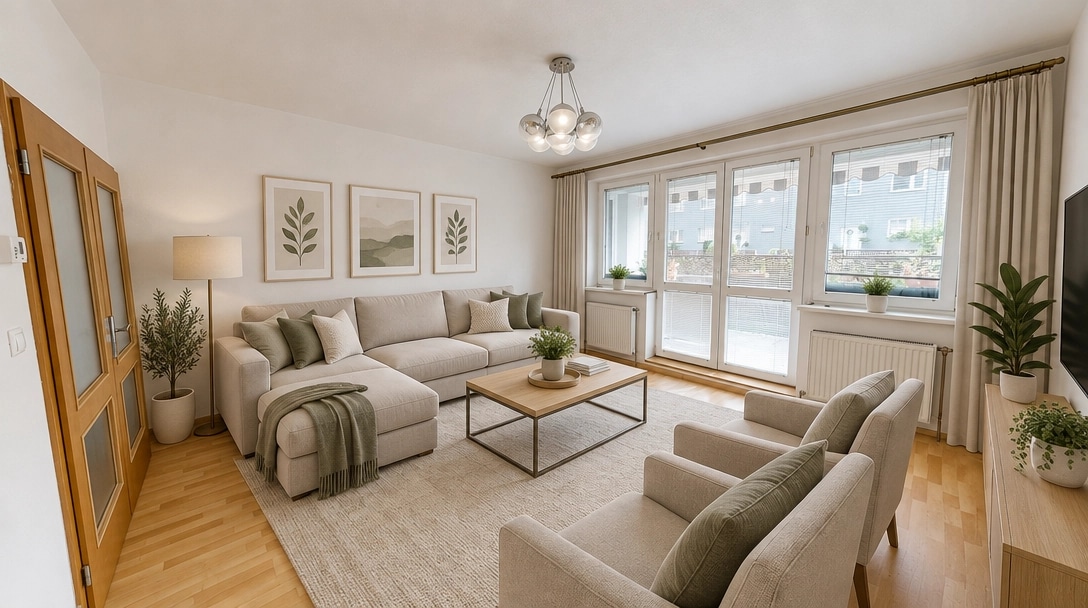 Interior design in Minimalism style — Living Room by GenRoom AI