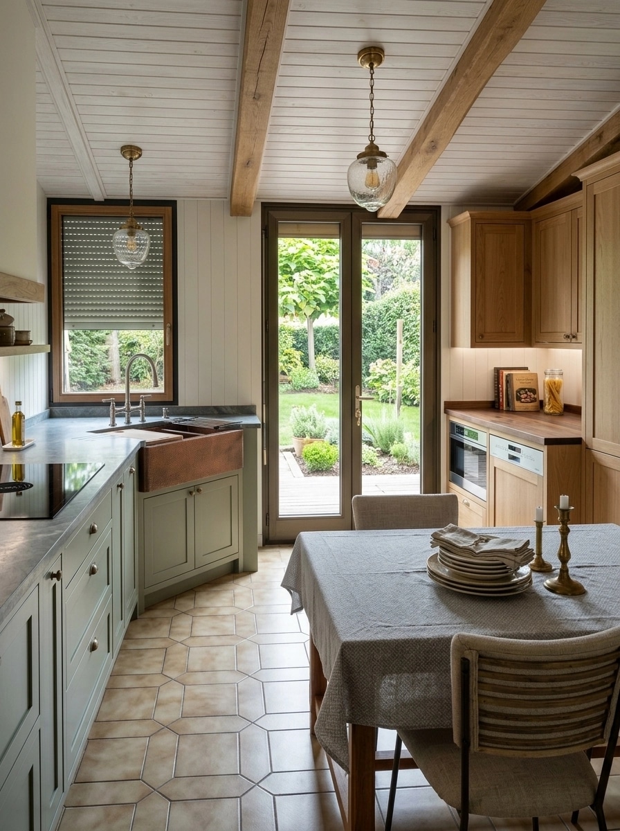 Kitchen interior in Modern Farmhouse style — photo by GenRoom AI