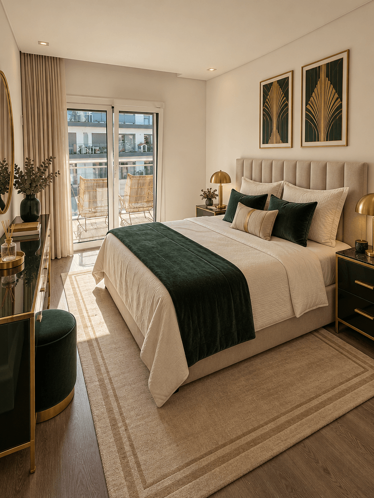 Art Deco Bedroom design — interior photo by GenRoom AI