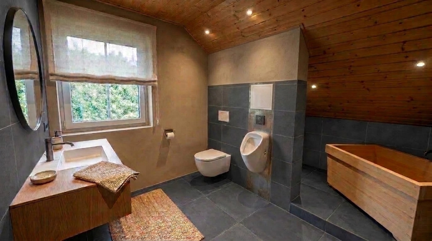 Japandi Bathroom design — interior photo by GenRoom AI