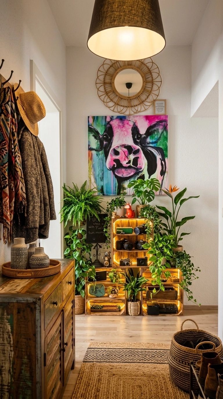 Interior design in Bohemian style — Hallway by GenRoom AI