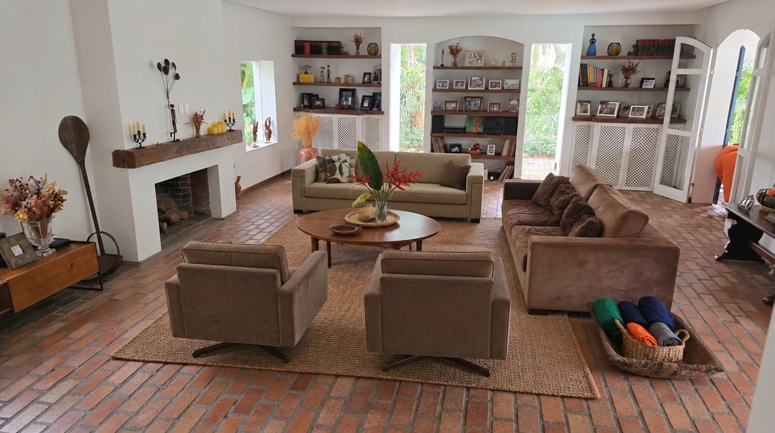 Interior design in Mid-Century Modern style — Living Room by GenRoom AI
