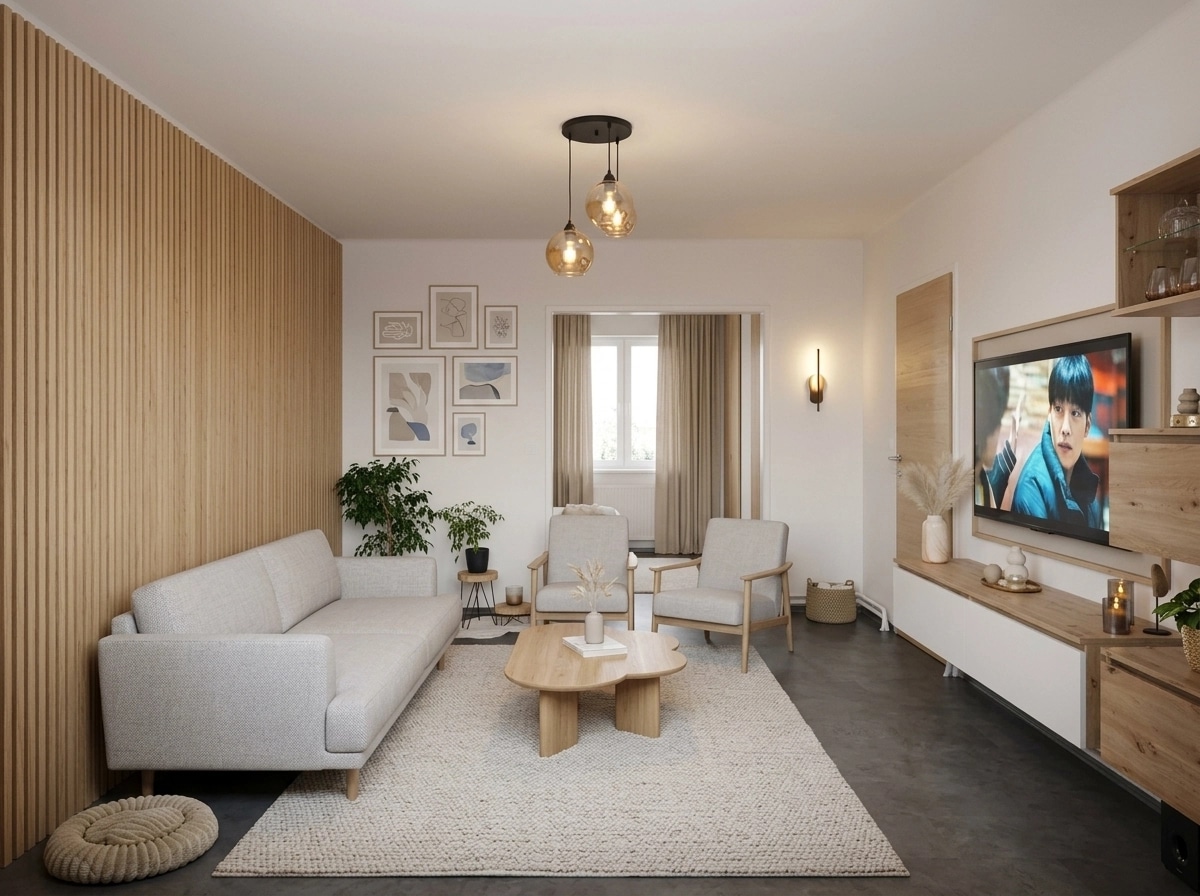 Scandinavian Living Room design — interior photo by GenRoom AI