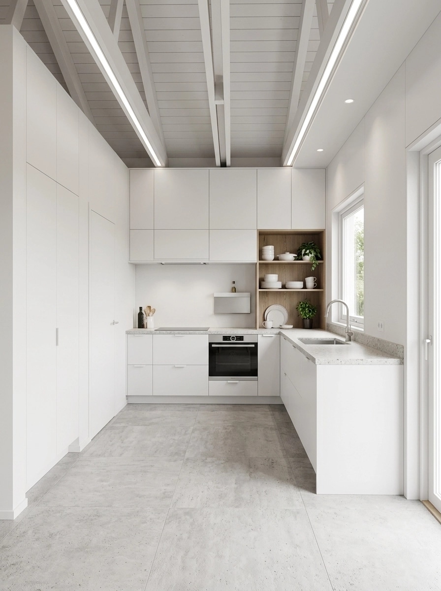 Kitchen interior in Scandinavian style — photo by GenRoom AI
