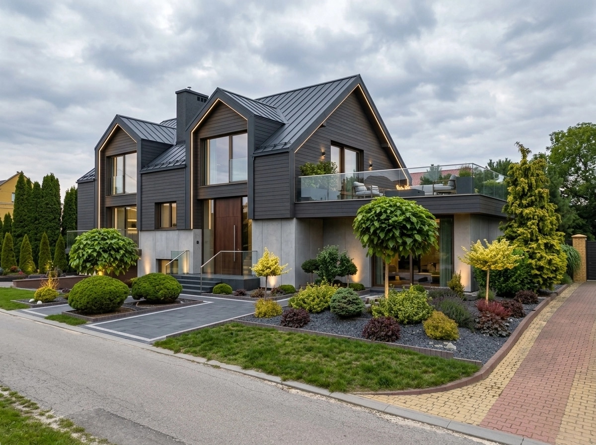 Design de façade en style Contemporary Facade — Façade par GenRoom AI