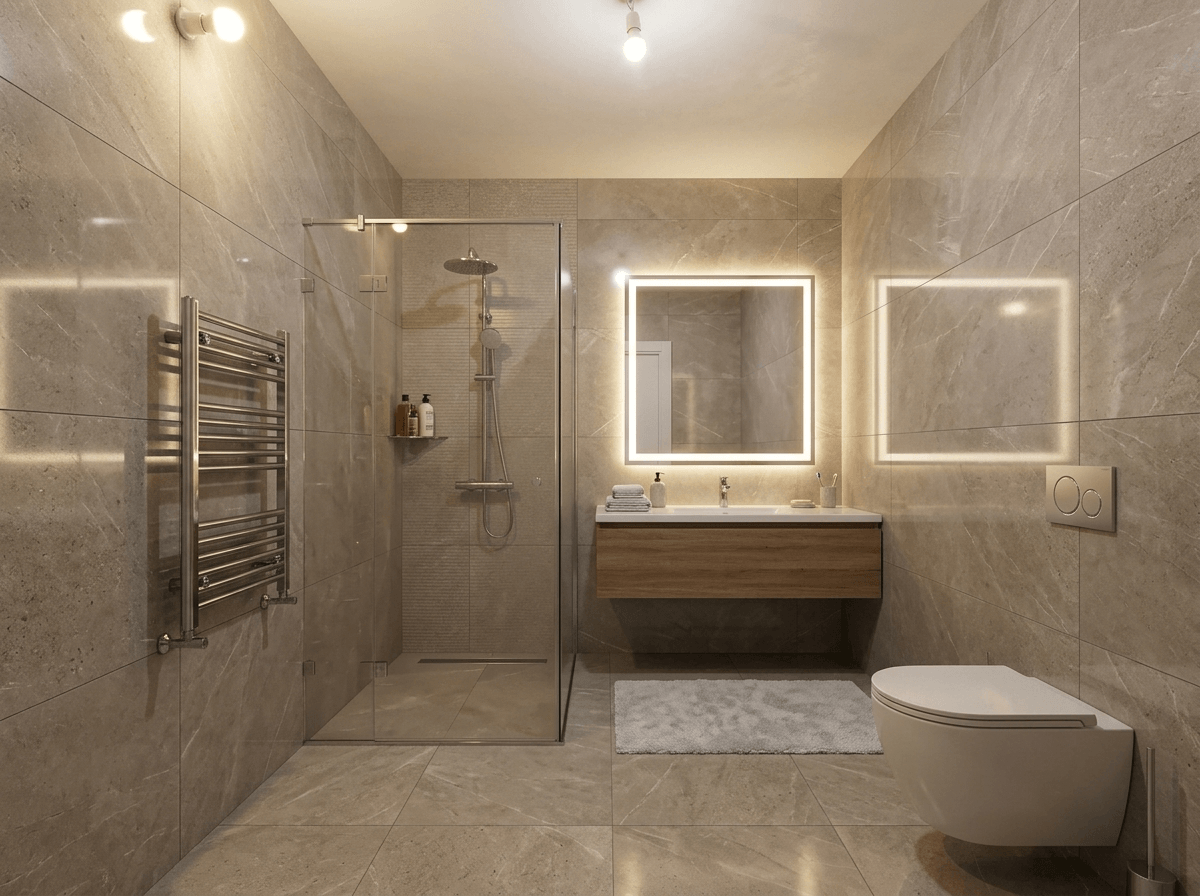 Bathroom interior in no_style style — photo by GenRoom AI