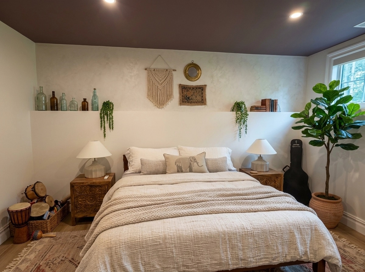 Interior design in Bohemian style — Bedroom by GenRoom AI