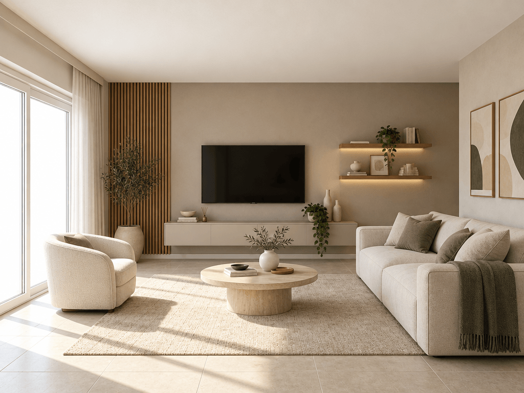 Interior design in Minimalism style — Living Room by GenRoom AI