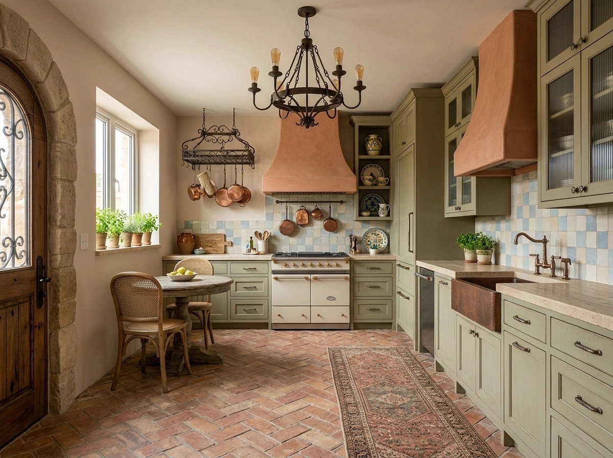 Kitchen interior in Mediterranean style — photo by GenRoom AI
