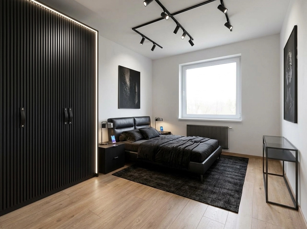 Blacktec Bedroom design — interior photo by GenRoom AI