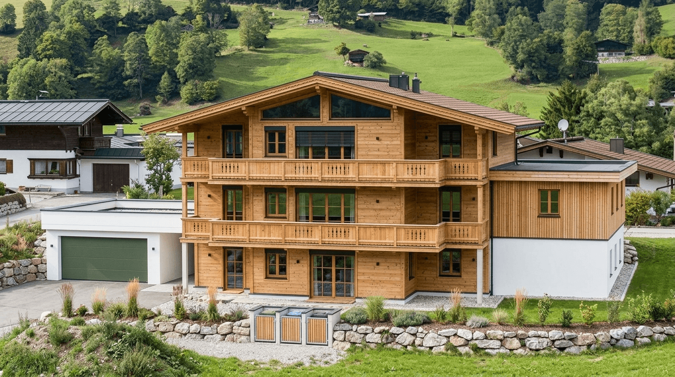 Facade design in Chalet Facade style — photo by GenRoom AI