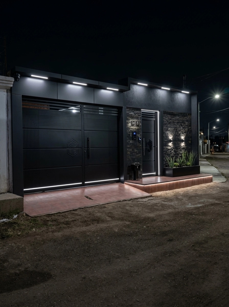 Facade design in Blacktec Facade style — Facade by GenRoom AI