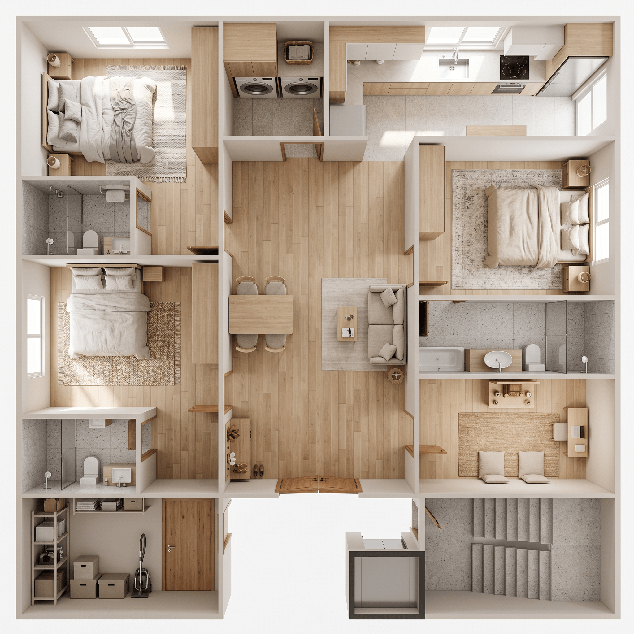 Interior design in Scandinavian style — Living Room by GenRoom AI