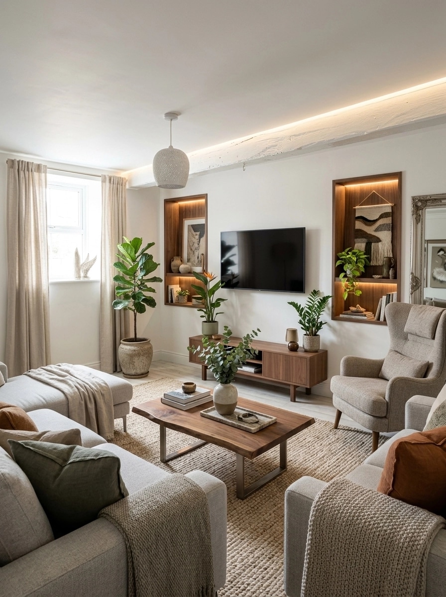 Interior design in Transitional style — Living Room by GenRoom AI