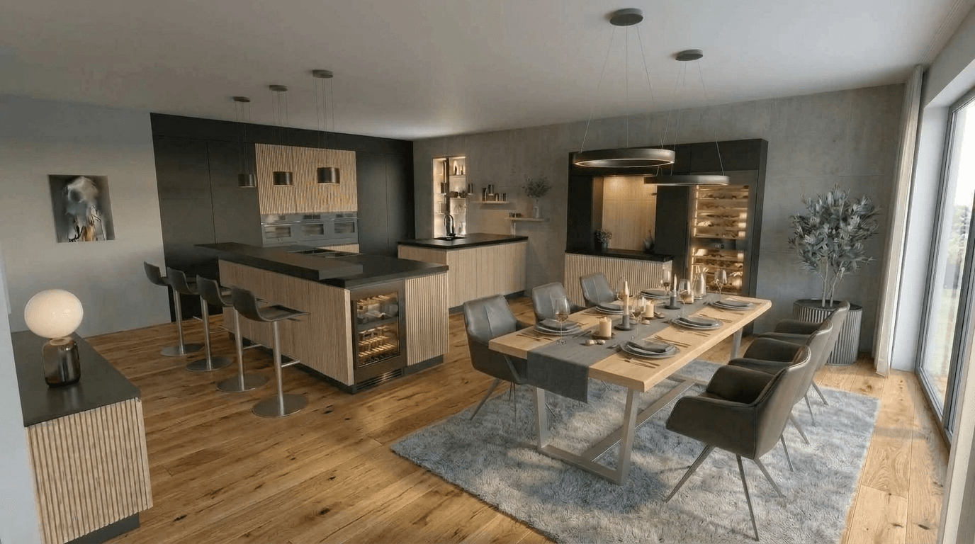 Kitchen interior in no_style style — photo by GenRoom AI