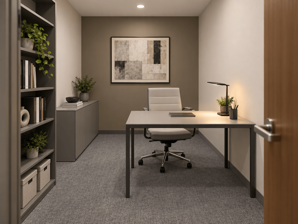 Office interior in Contemporary style — photo by GenRoom AI