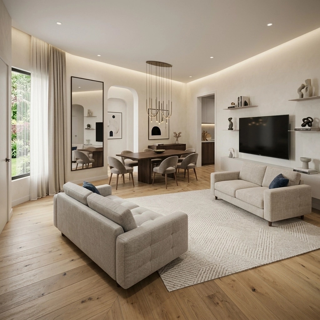 Interior design in Contemporary style — Living Room by GenRoom AI