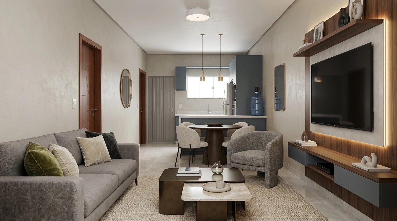 Interior design in Contemporary style — Living Room by GenRoom AI