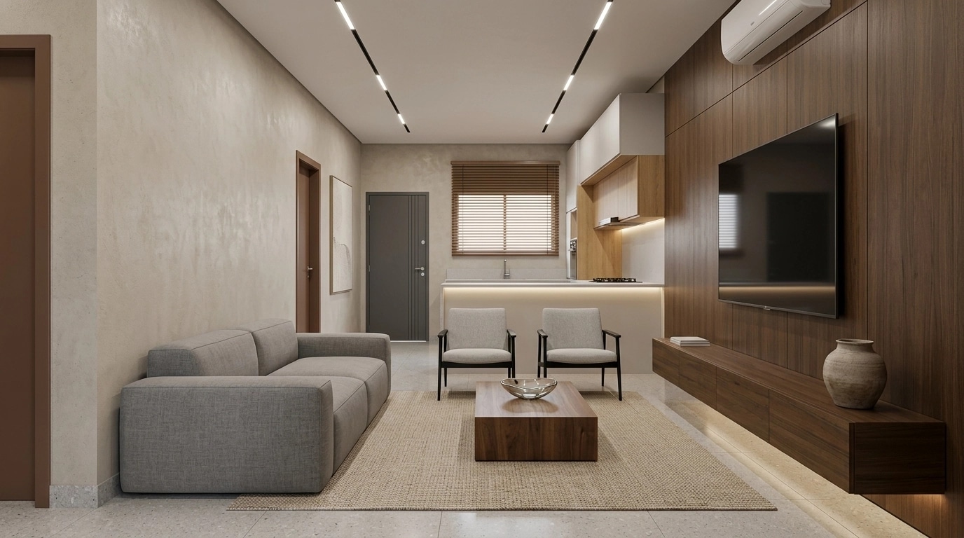 Minimalism Living Room design — interior photo by GenRoom AI