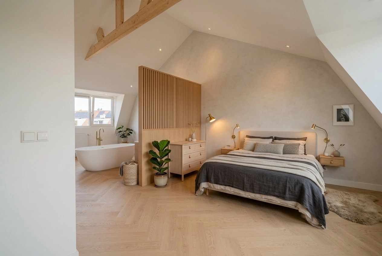 Scandinavian Bedroom design — interior photo by GenRoom AI