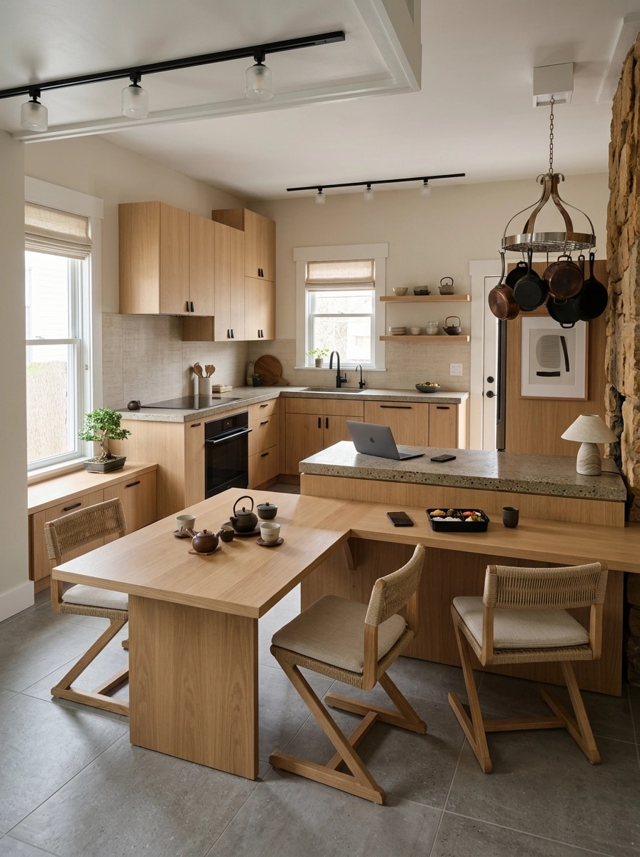 Japandi Kitchen design — interior photo by GenRoom AI