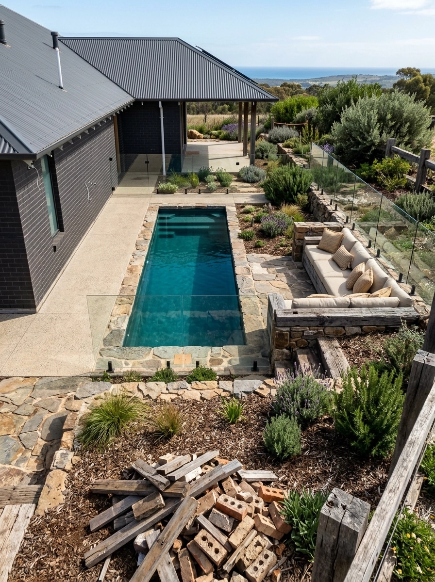 Country Rustic Garden Yard design — yard photo by GenRoom AI