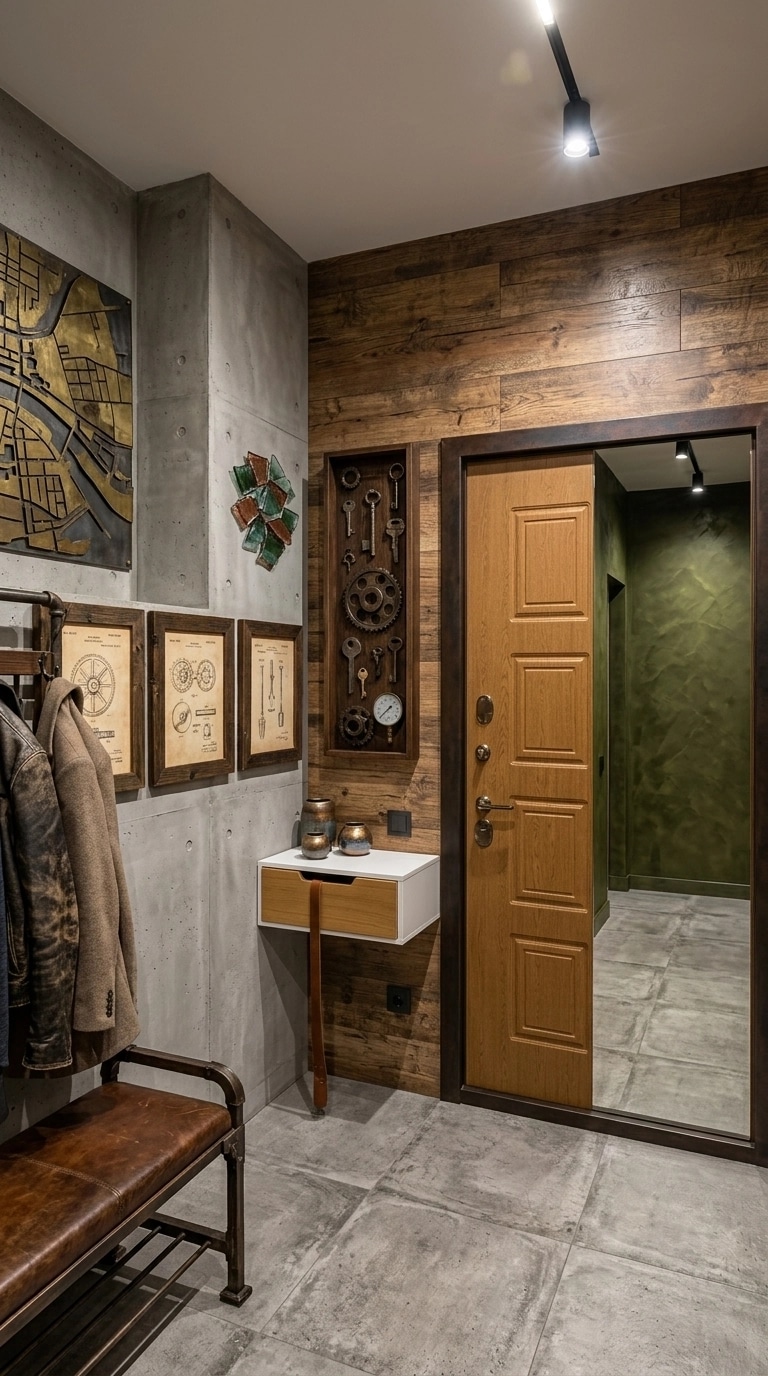 Interior design in Loft / Industrial style — Hallway by GenRoom AI
