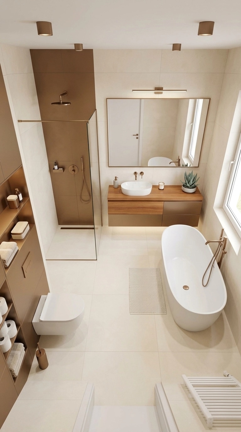 Contemporary Bathroom design — interior photo by GenRoom AI