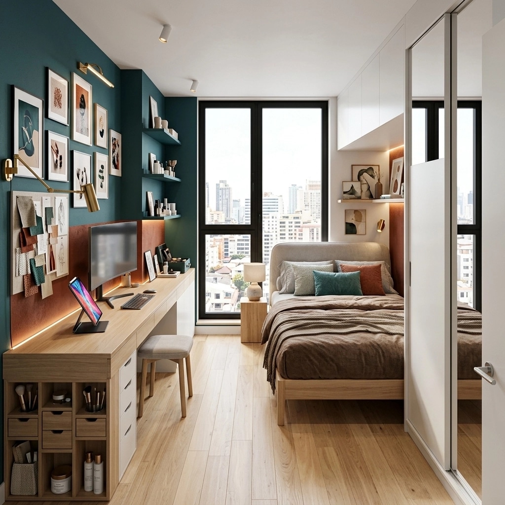 Design d'interni in stile Eclectic — Camera da letto di GenRoom AI