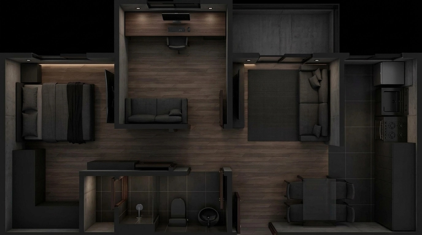 Minimalism Living Room design — interior photo by GenRoom AI