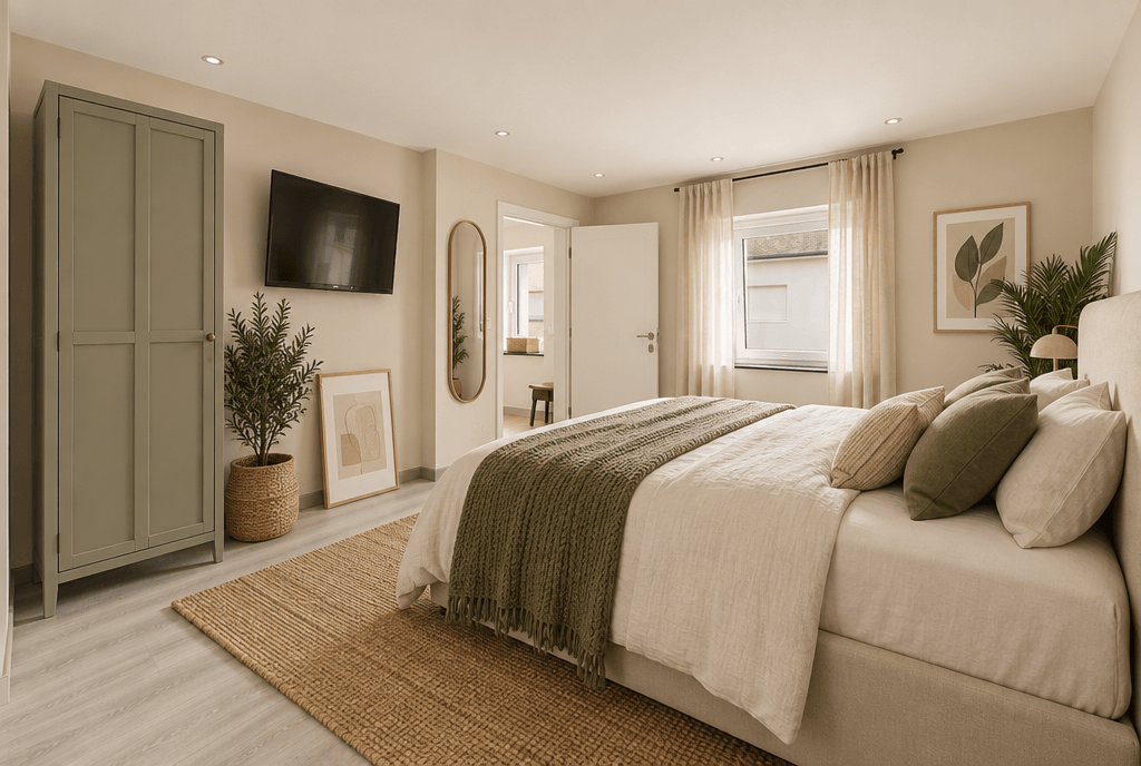 Scandinavian Bedroom design — interior photo by GenRoom AI