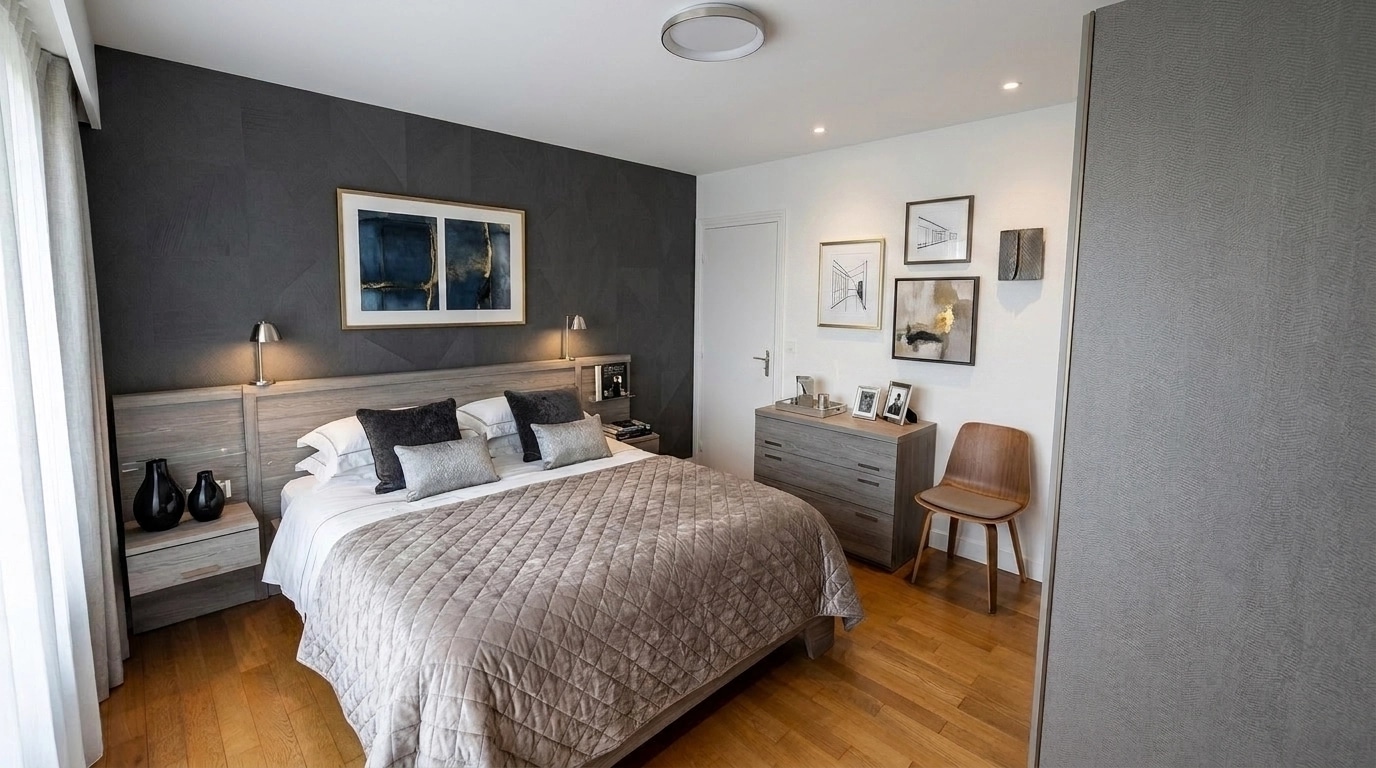 Contemporary Bedroom design — interior photo by GenRoom AI