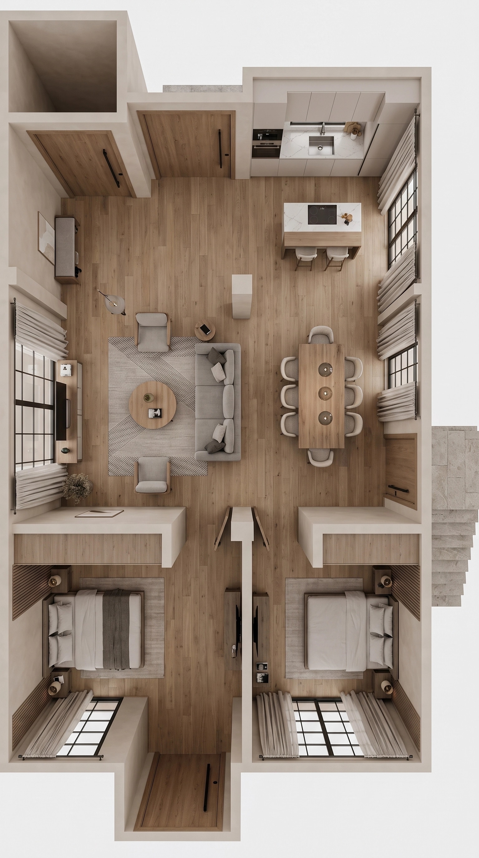 Interior design in Contemporary style — Living Room by GenRoom AI