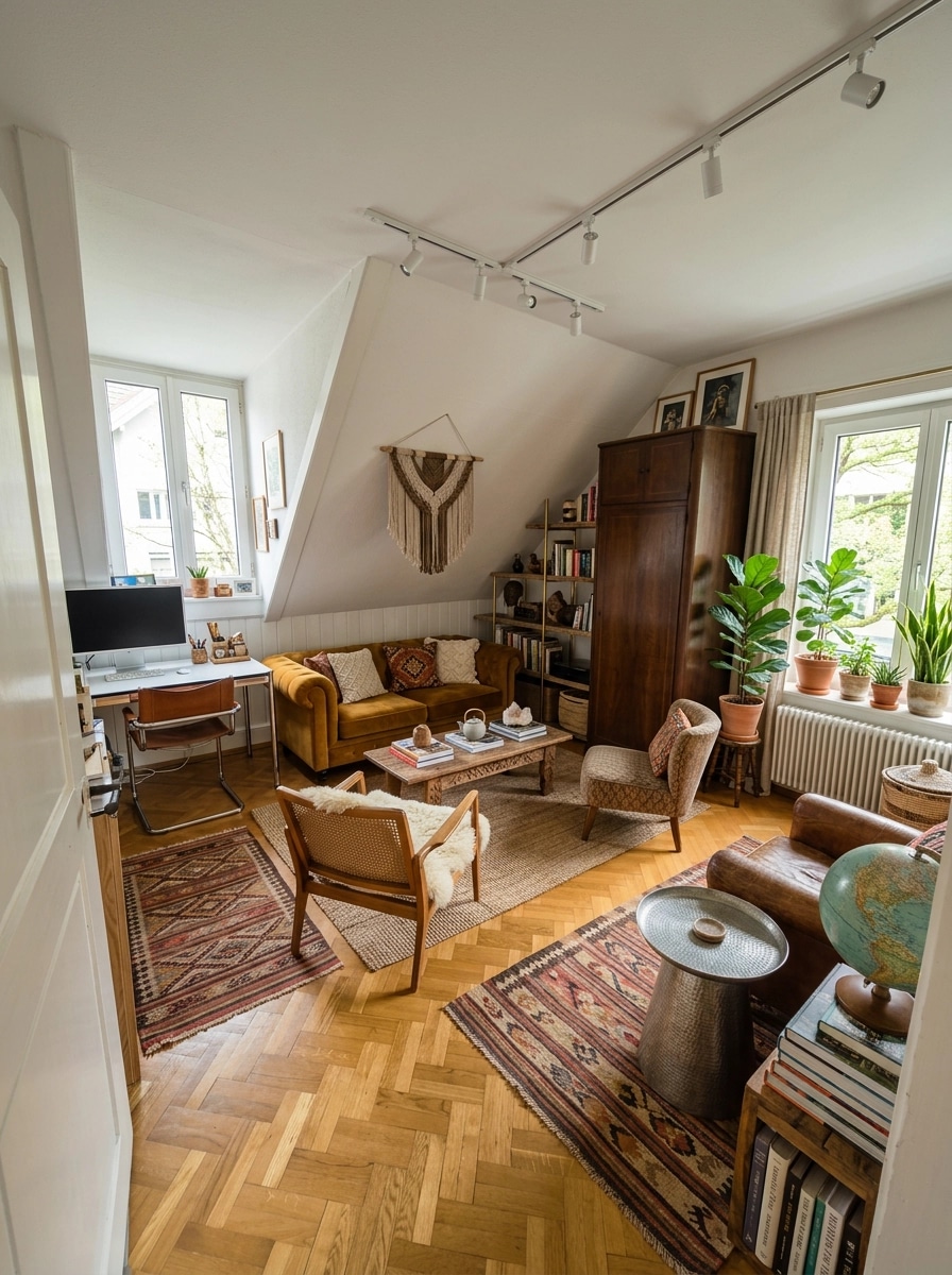 Interior design in Bohemian style — Living Room by GenRoom AI