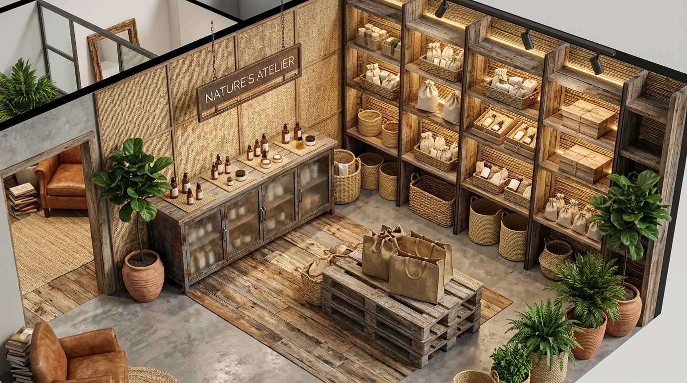 Interior design in Rustic style — shop by GenRoom AI