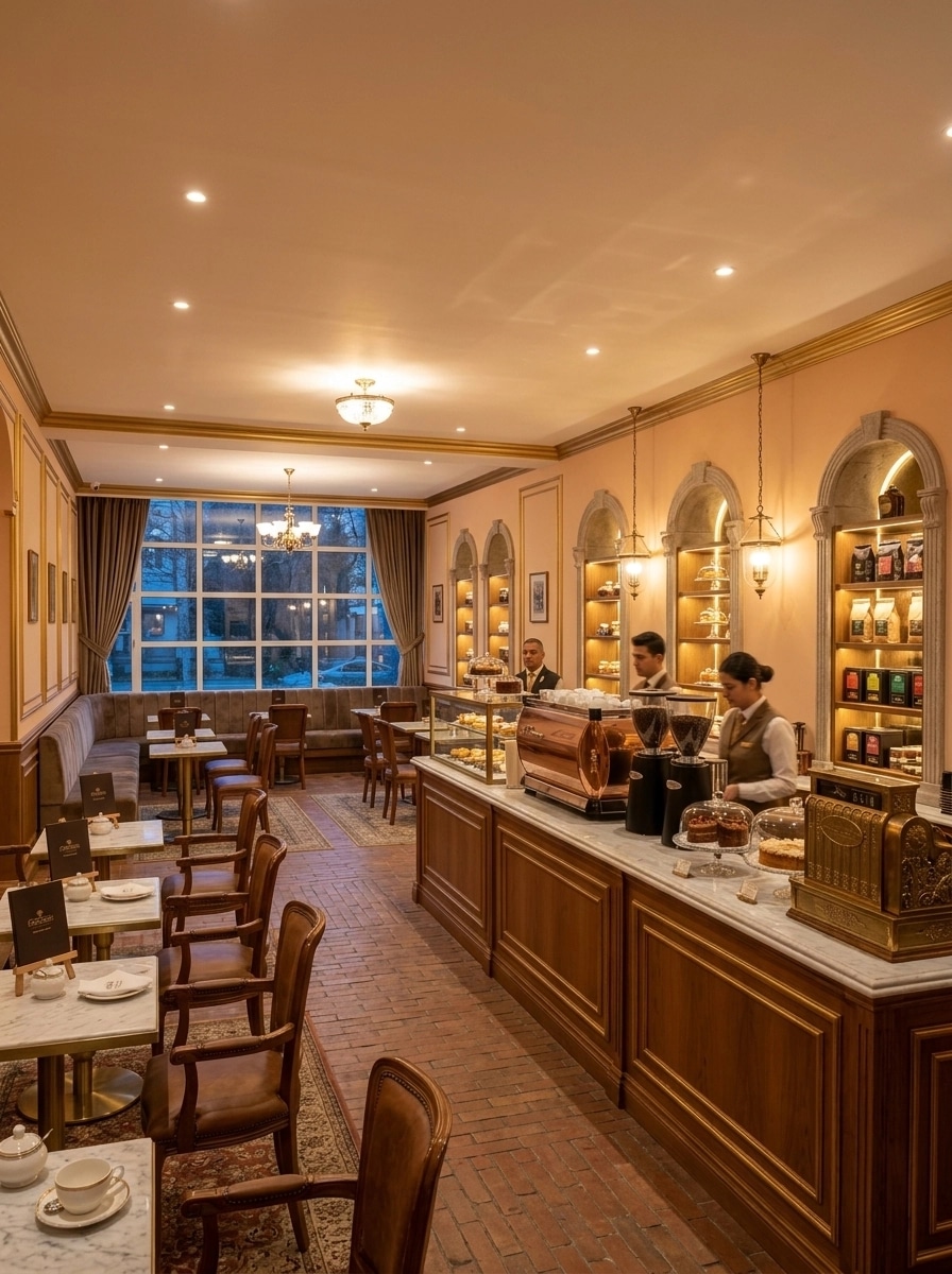 Interior design in Classic style — cafe by GenRoom AI