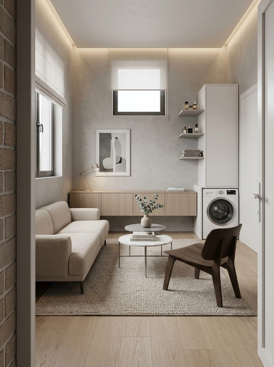 Minimalism Living Room design — interior photo by GenRoom AI