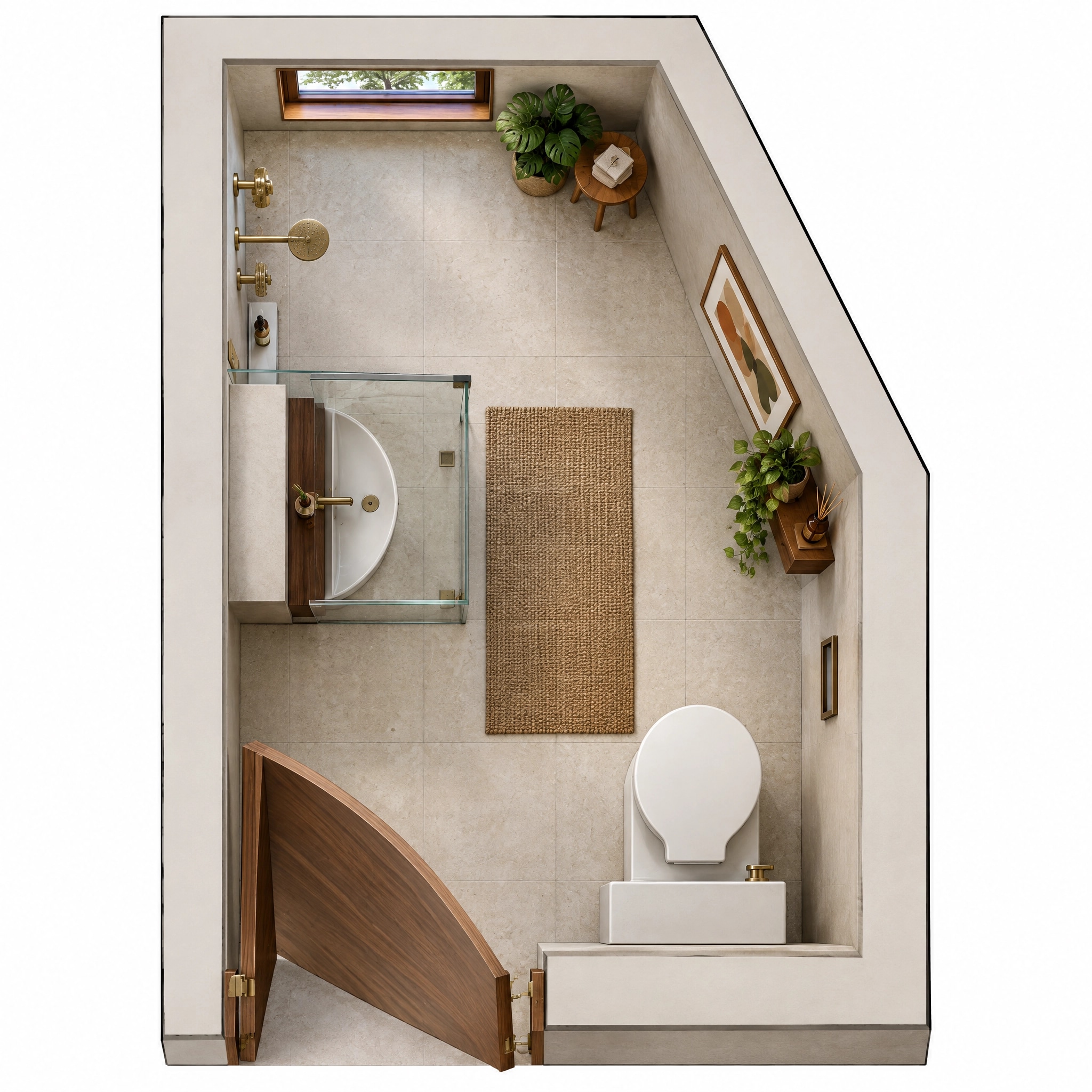 Interior design in Mid-Century Modern style — Living Room by GenRoom AI