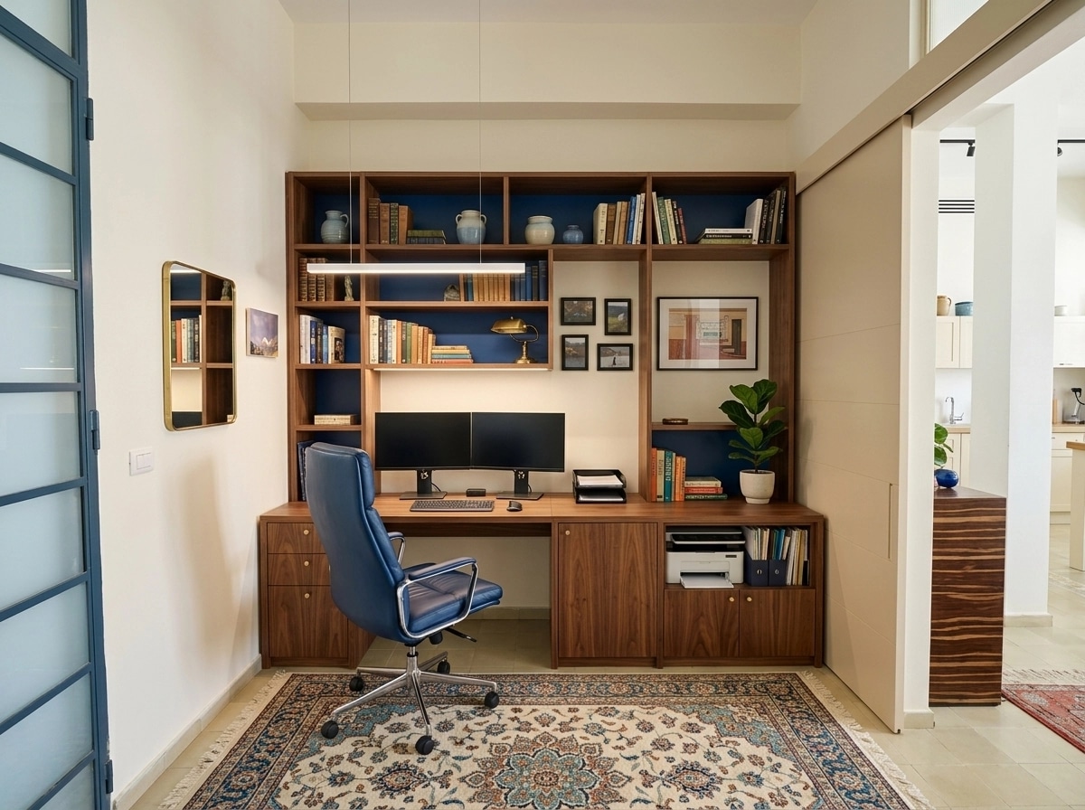 Interior design in Mid-Century Modern style — home_office by GenRoom AI