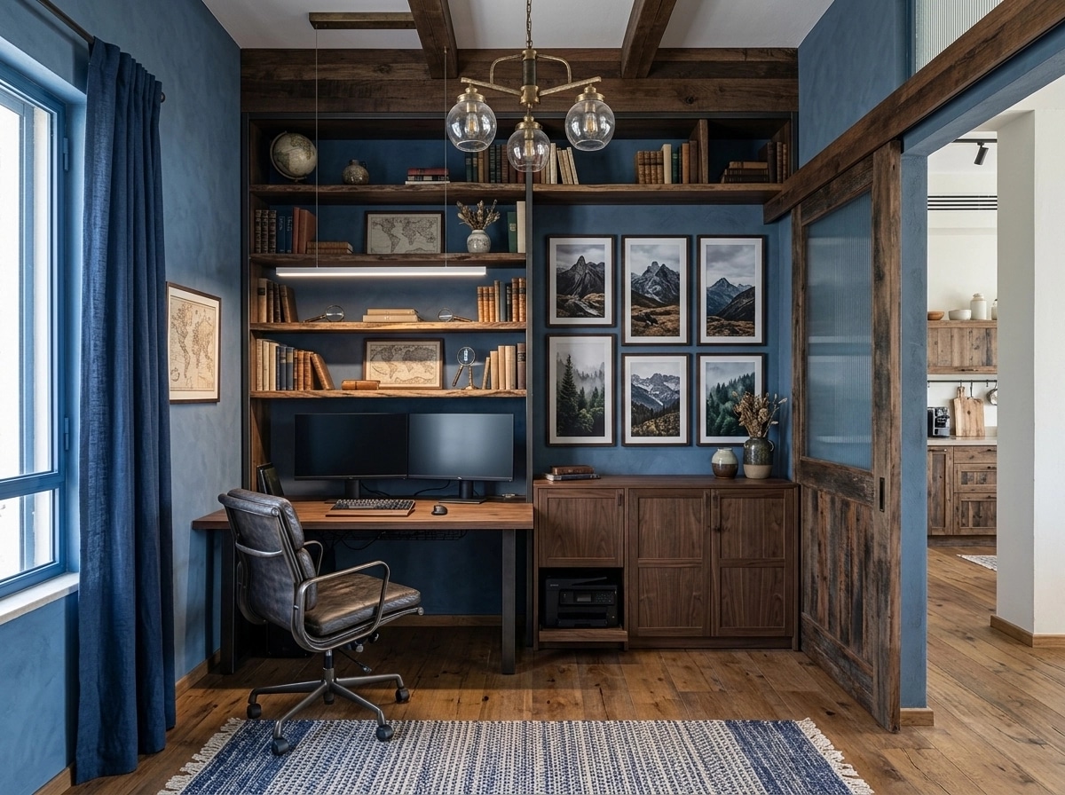 Interior design in Rustic style — home_office by GenRoom AI
