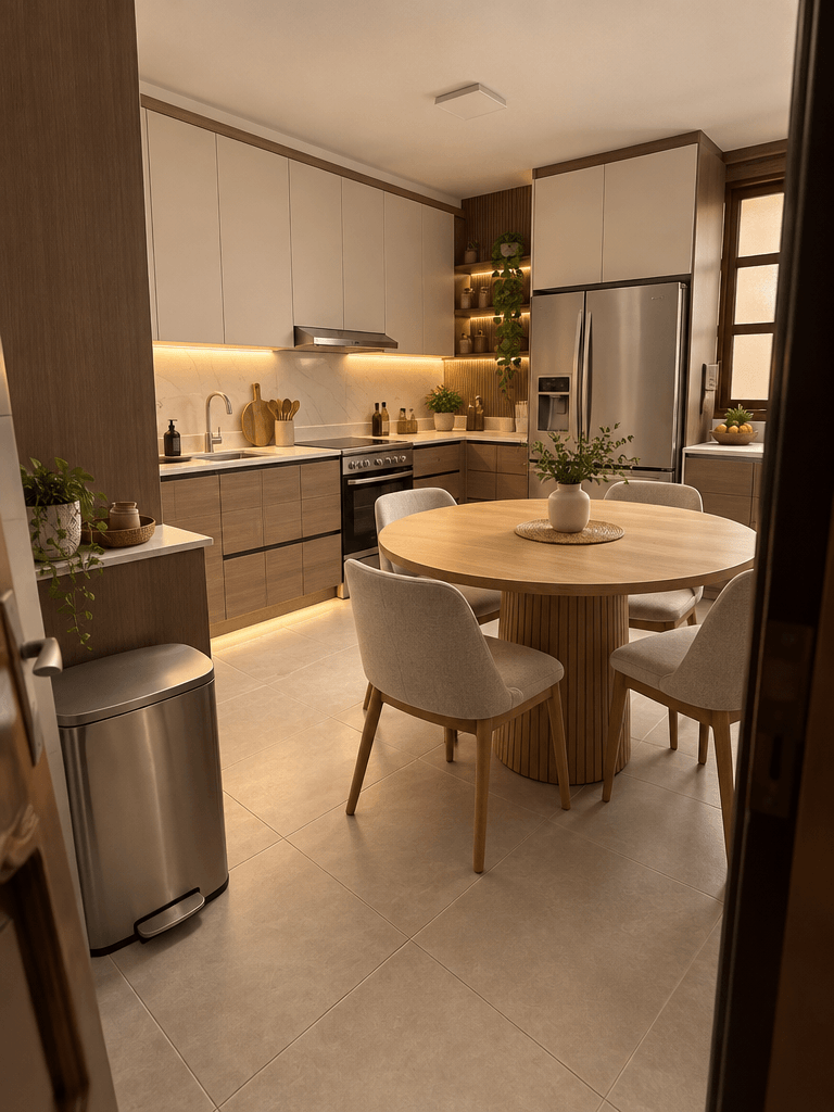 Kitchen interior in Minimalism style — photo by GenRoom AI