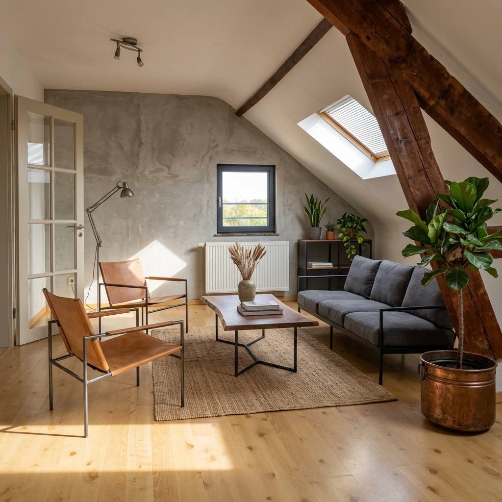 Interior design in Loft / Industrial style — Living Room by GenRoom AI