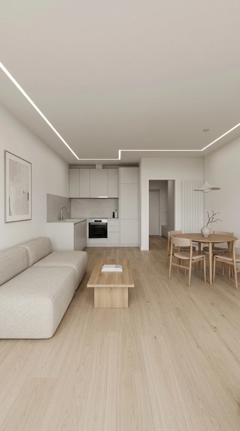 Minimalism Living Room design — interior photo by GenRoom AI