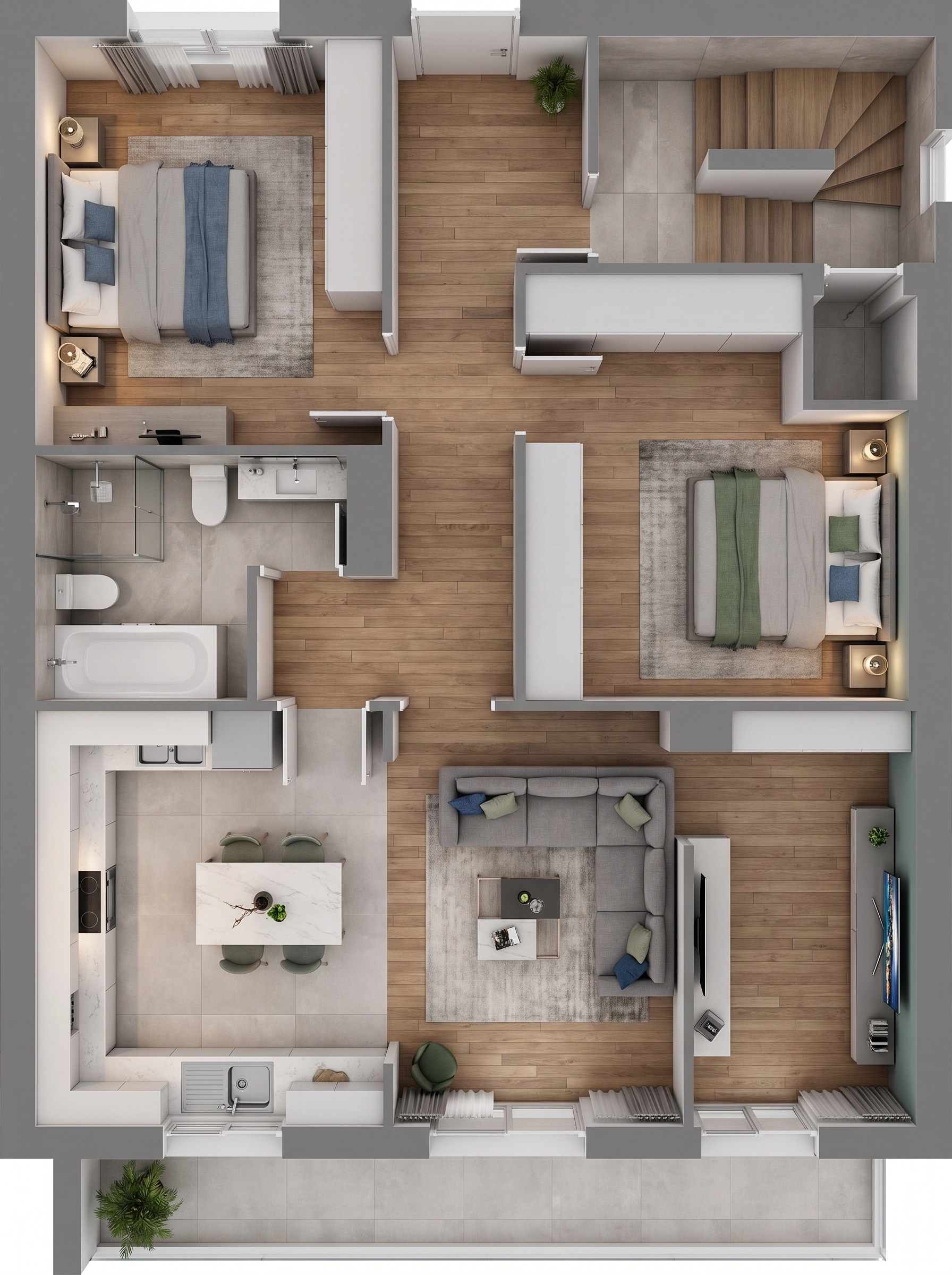 Interior design in Contemporary style — Living Room by GenRoom AI