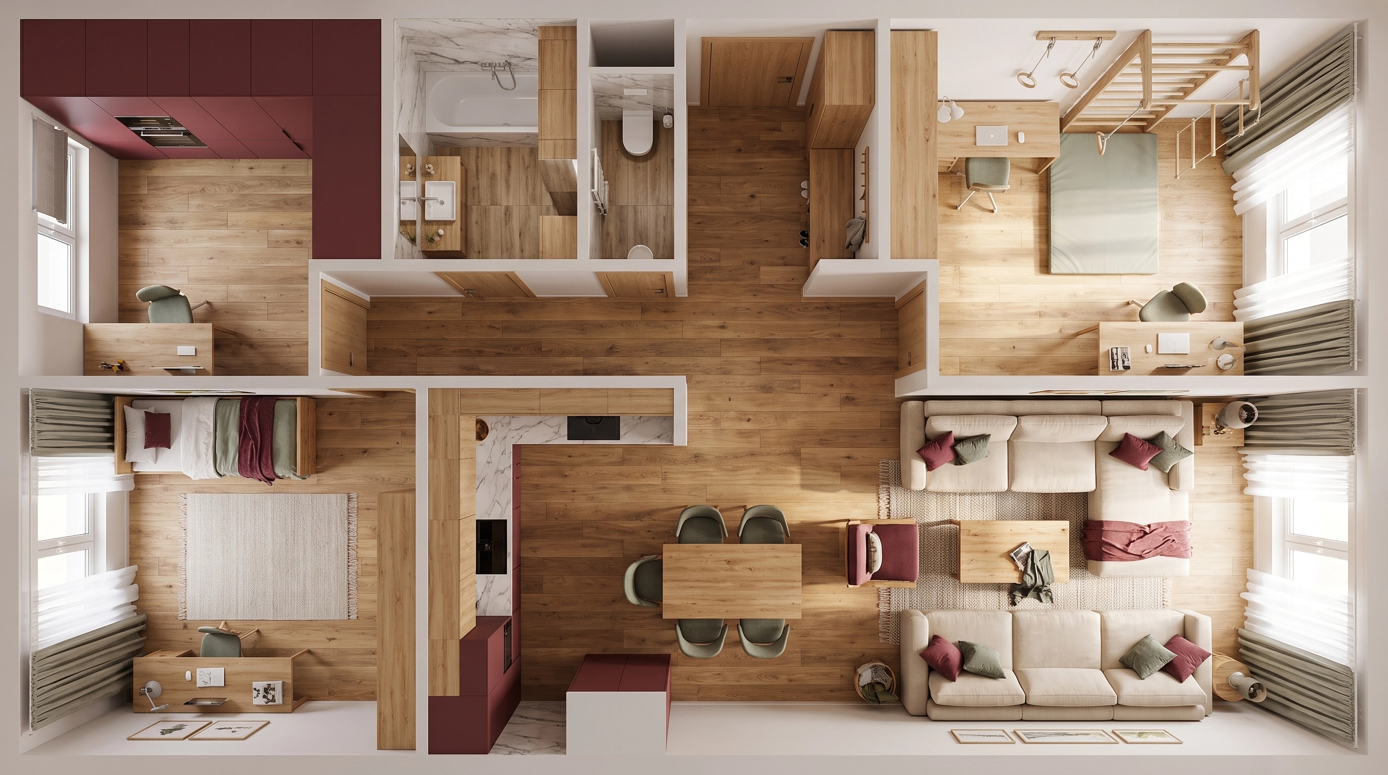 Scandinavian Living Room design — interior photo by GenRoom AI